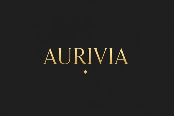 Logotipo Aurivia - Fundo Preto